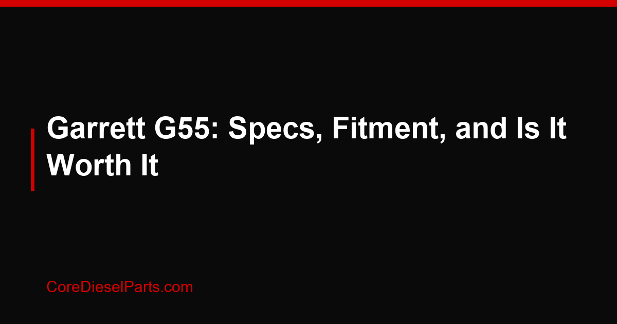 Garrett G55: Specs, Fitment, and Is It Worth It