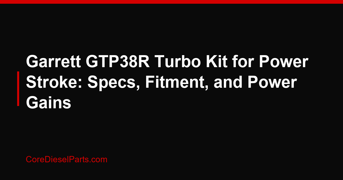 Garrett GTP38R Turbo Kit for Power Stroke: Specs, Fitment, and Power Gains
