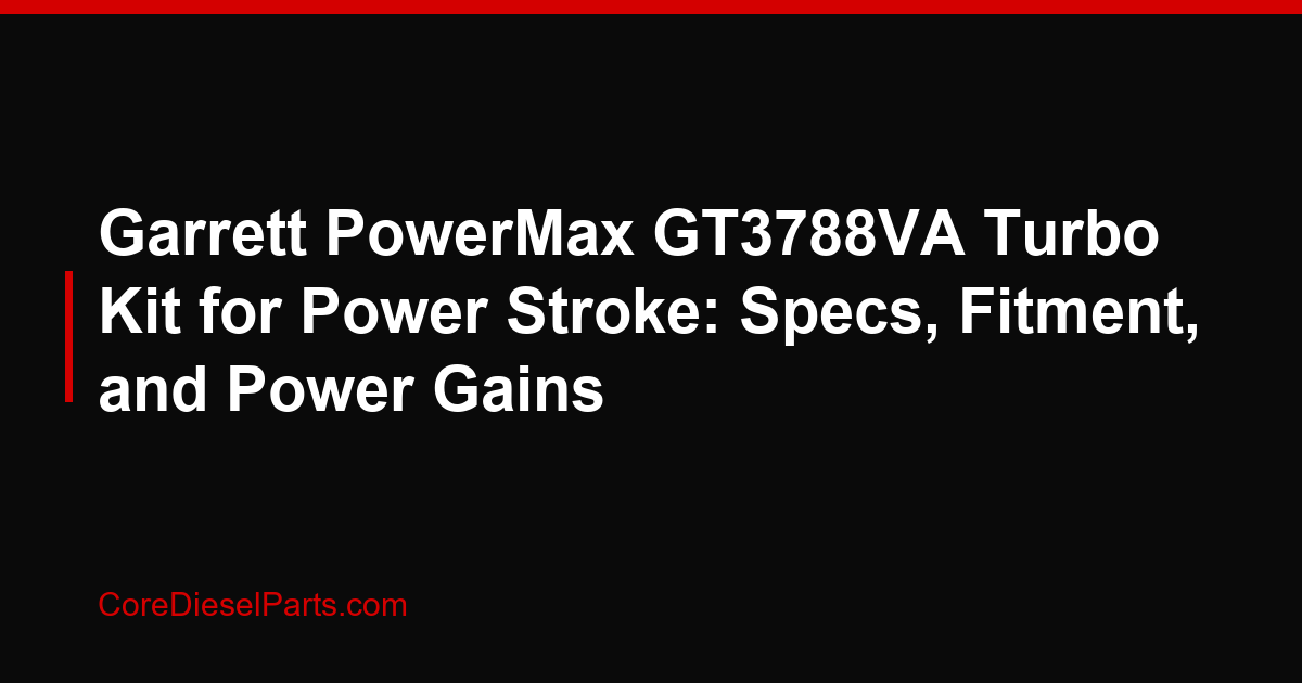 Garrett PowerMax GT3788VA Turbo Kit for Power Stroke: Specs, Fitment, and Power Gains