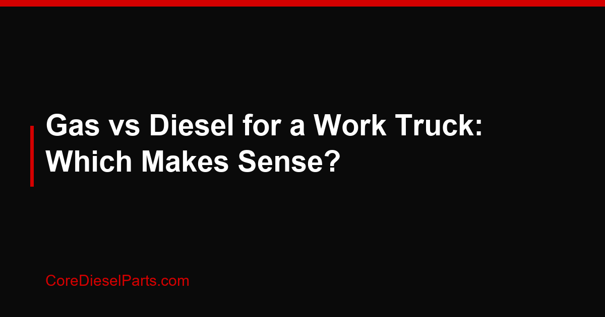 Gas vs Diesel for a Work Truck: Which Makes Sense?