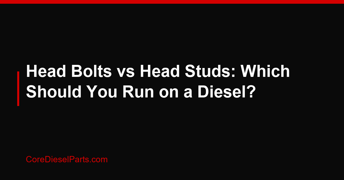 Head Bolts vs Head Studs: Which Should You Run on a Diesel?