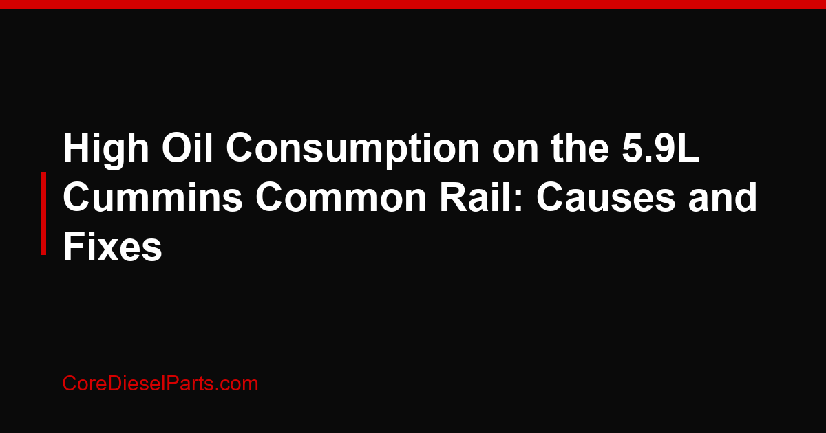 High Oil Consumption on the 5.9L Cummins Common Rail: Causes and Fixes