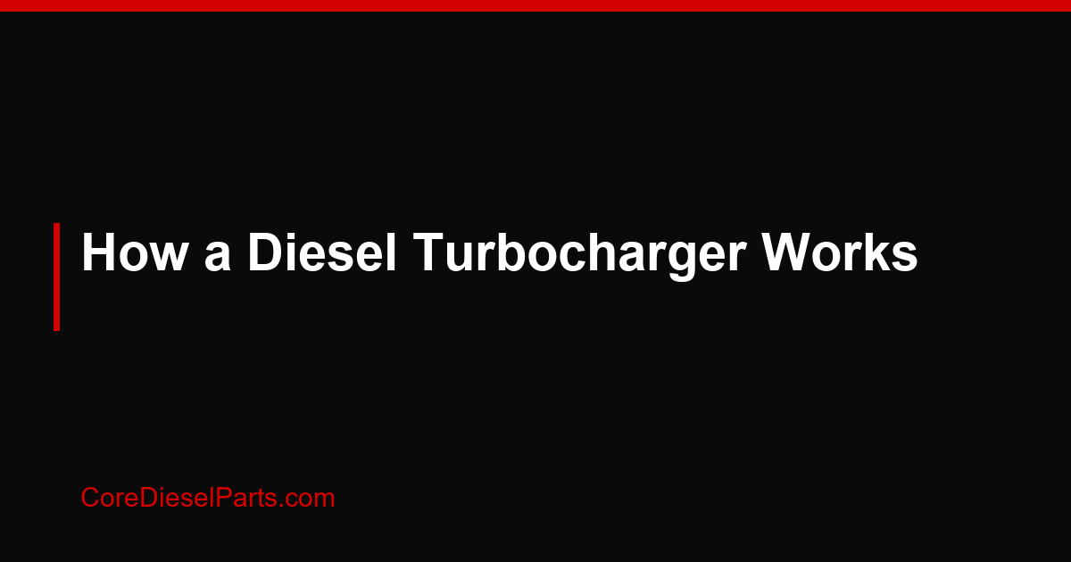 How a Diesel Turbocharger Works