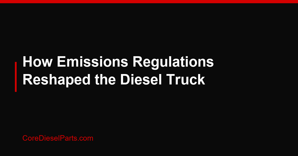 How Emissions Regulations Reshaped the Diesel Truck