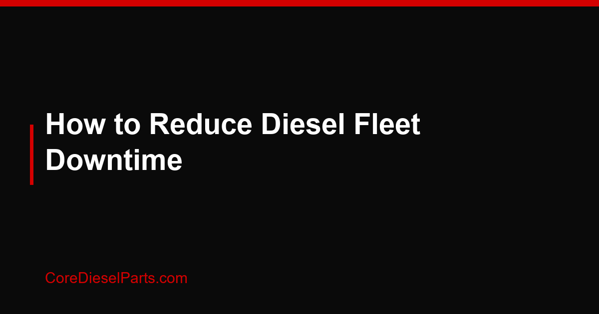 How to Reduce Diesel Fleet Downtime