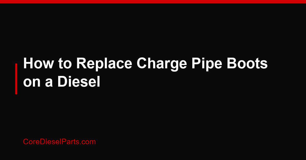 How to Replace Charge Pipe Boots on a Diesel