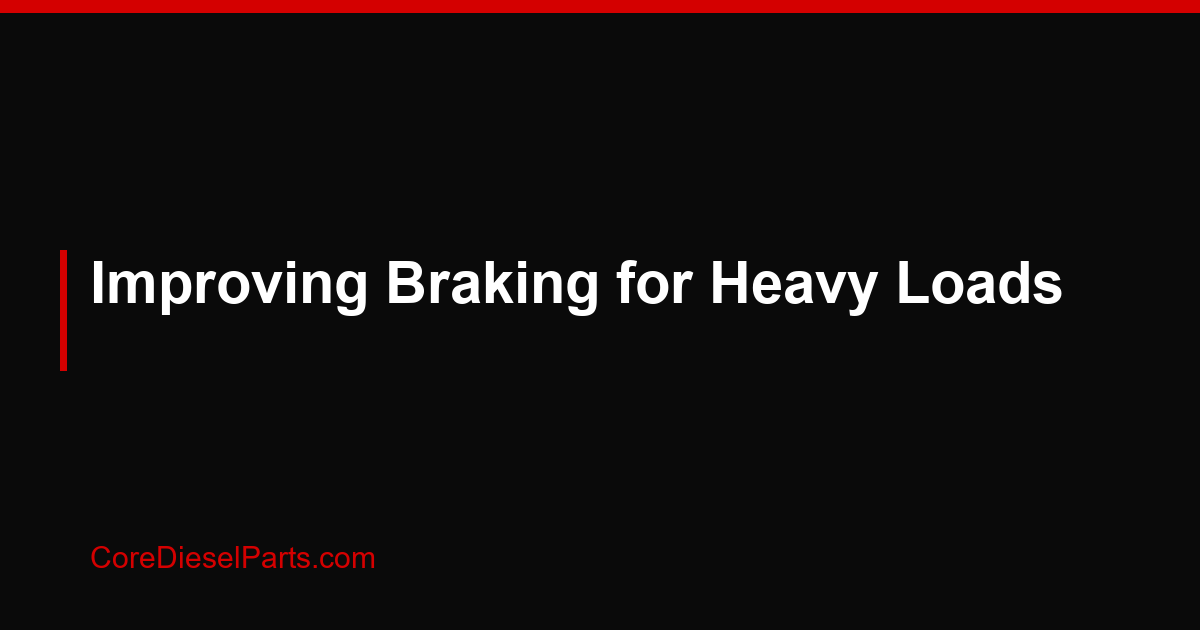 Improving Braking for Heavy Loads