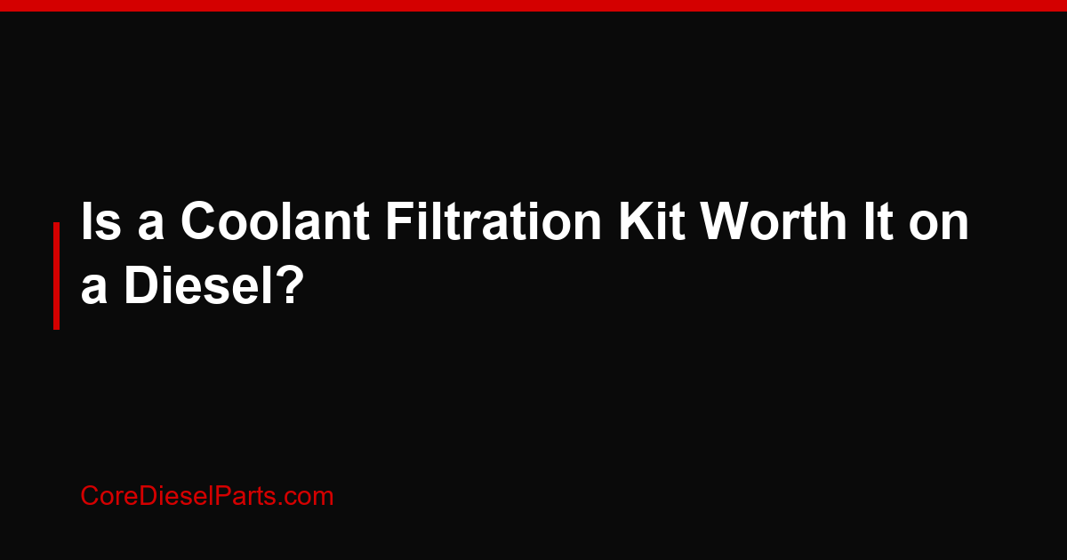 Is a Coolant Filtration Kit Worth It on a Diesel?