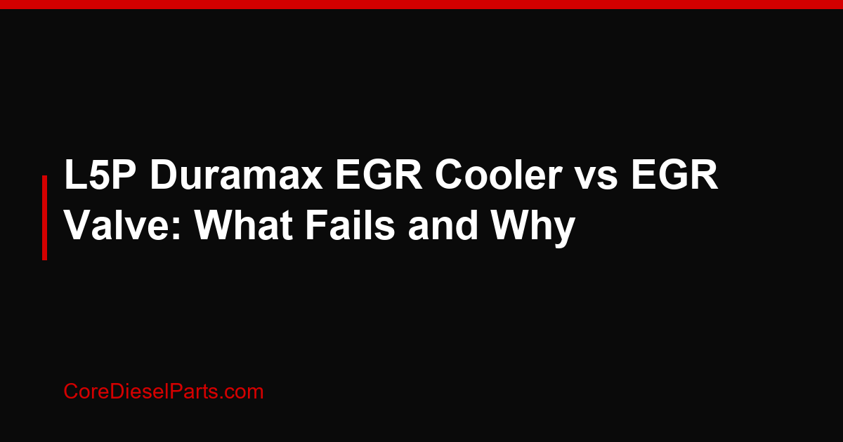 L5P Duramax EGR Cooler vs EGR Valve: What Fails and Why
