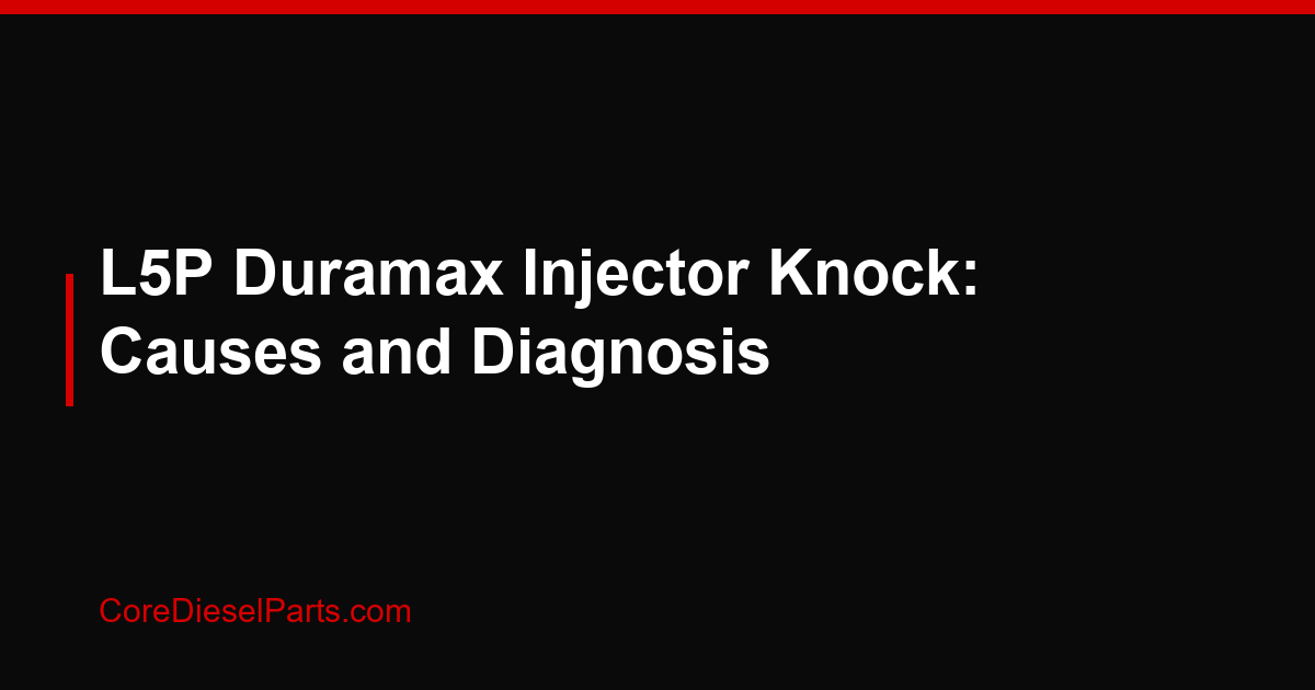 L5P Duramax Injector Knock: Causes and Diagnosis