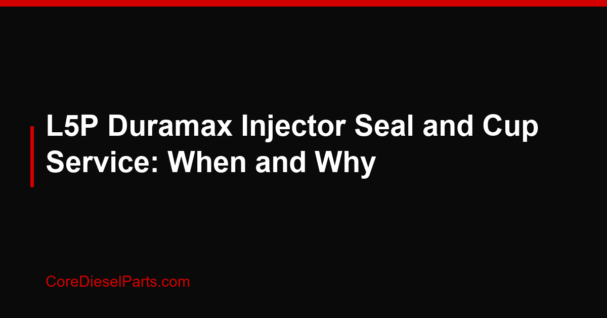 L5P Duramax Injector Seals: When and Why to Service – CoreDieselParts.com