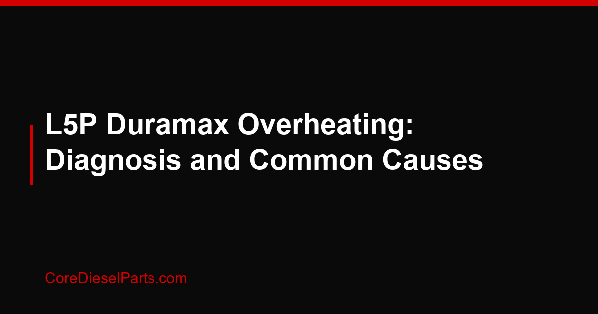 L5P Duramax Overheating: Diagnosis and Common Causes