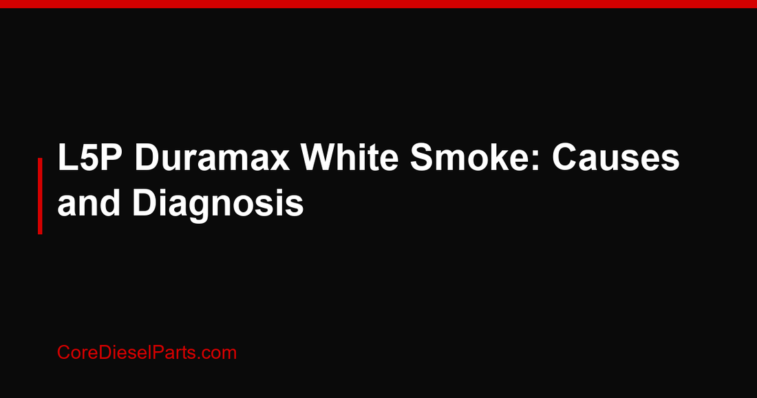 L5P Duramax White Smoke: Causes and Diagnosis