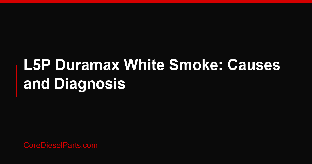 L5P Duramax White Smoke: Causes and Diagnosis