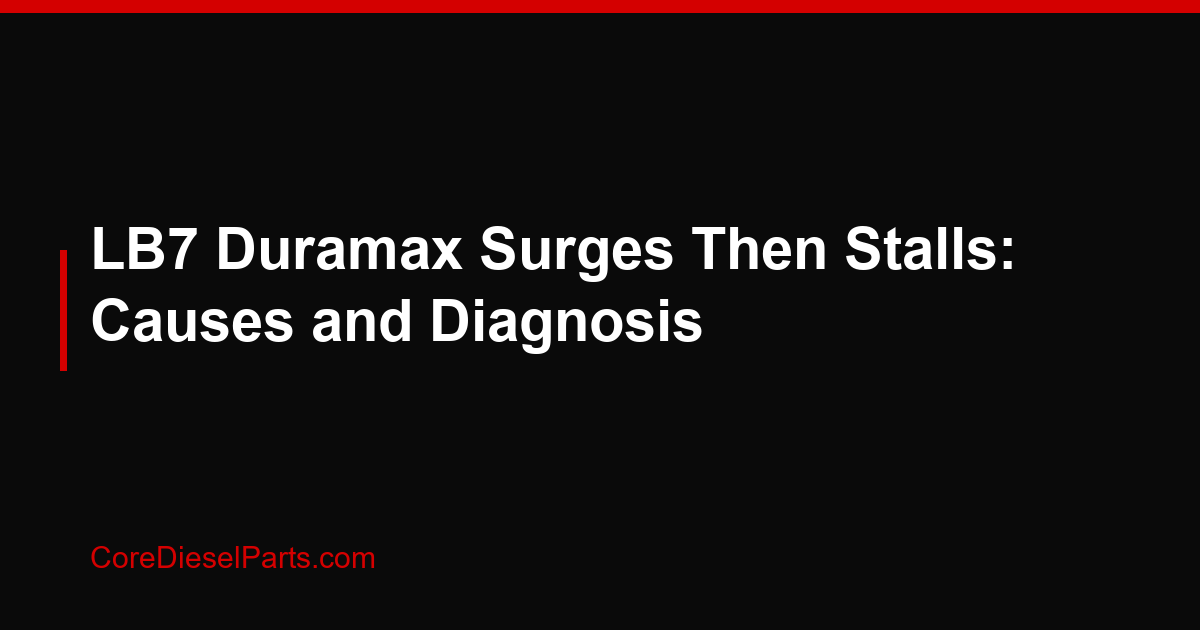 LB7 Duramax Surges Then Stalls: Causes and Diagnosis