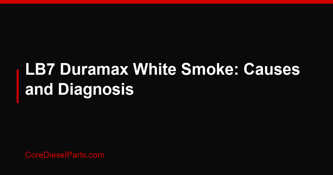 LB7 Duramax White Smoke: Causes and Diagnosis