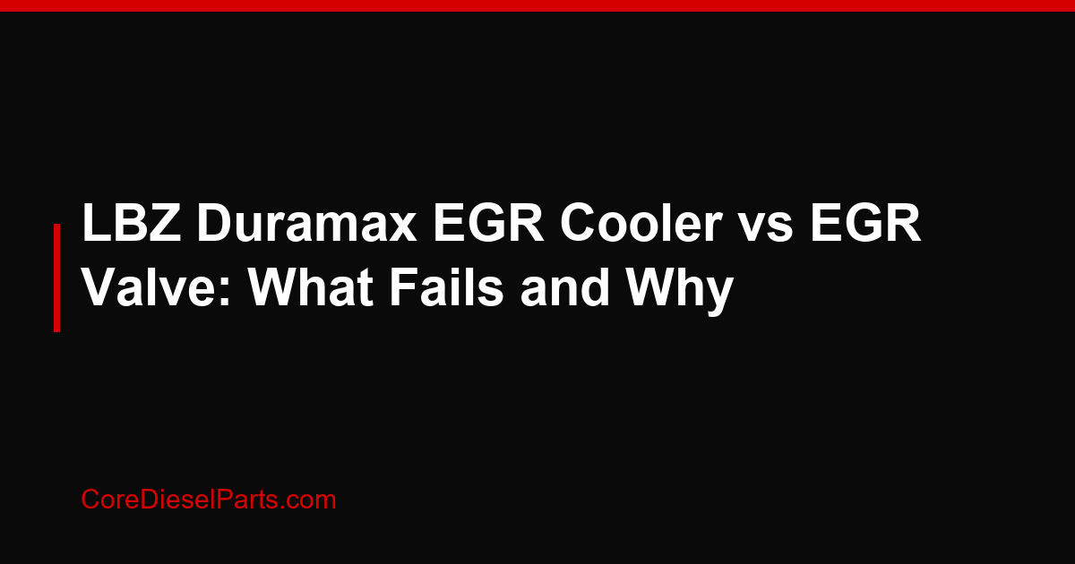 LBZ Duramax EGR Cooler vs EGR Valve: What Fails and Why