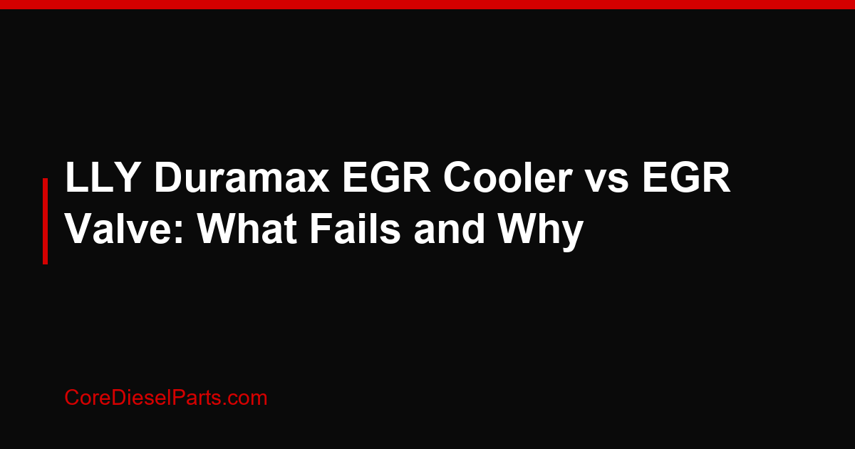 LLY Duramax EGR Cooler vs EGR Valve: What Fails and Why