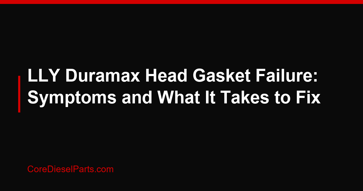 LLY Duramax Head Gasket Failure: Symptoms and What It Takes to Fix