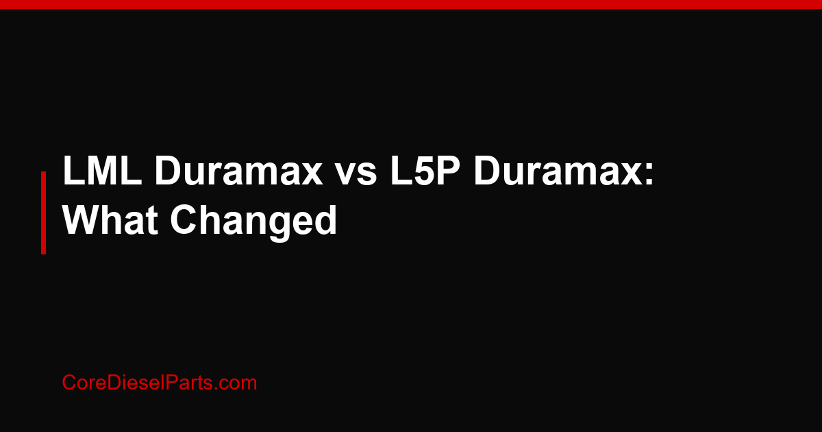 LML Duramax vs L5P Duramax: What Changed