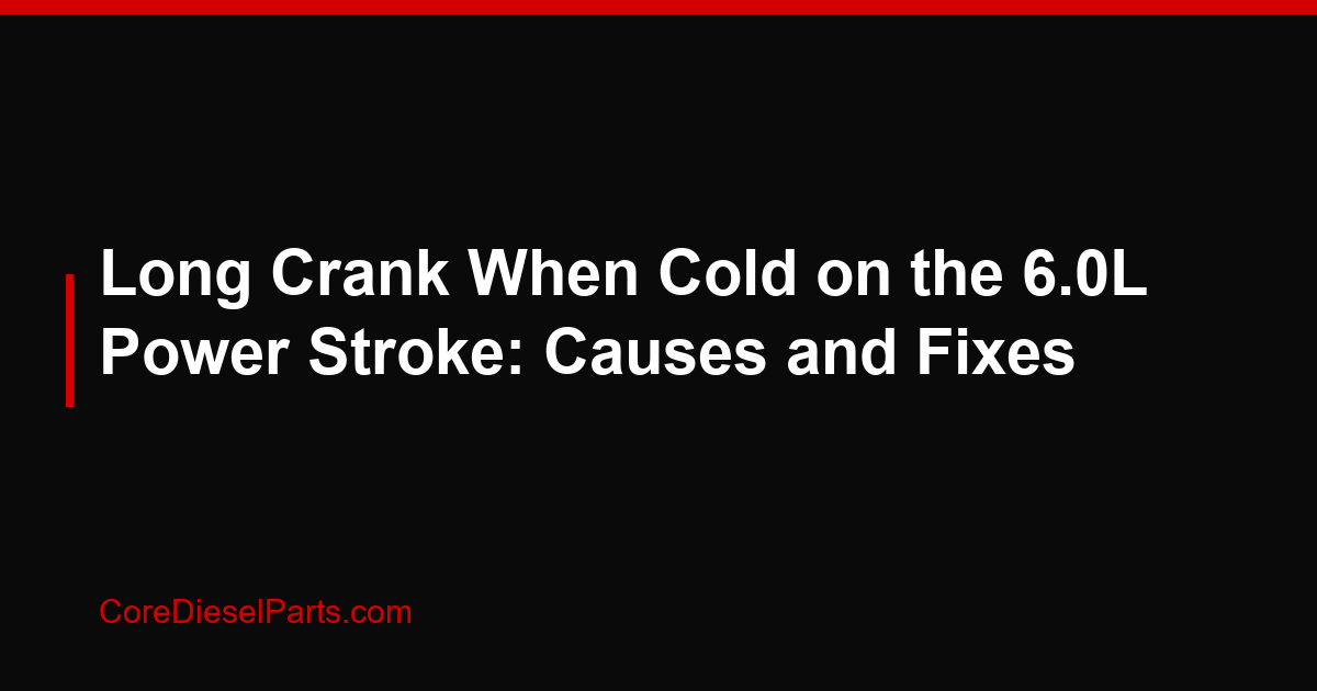 Long Crank When Cold on the 6.0L Power Stroke: Causes and Fixes