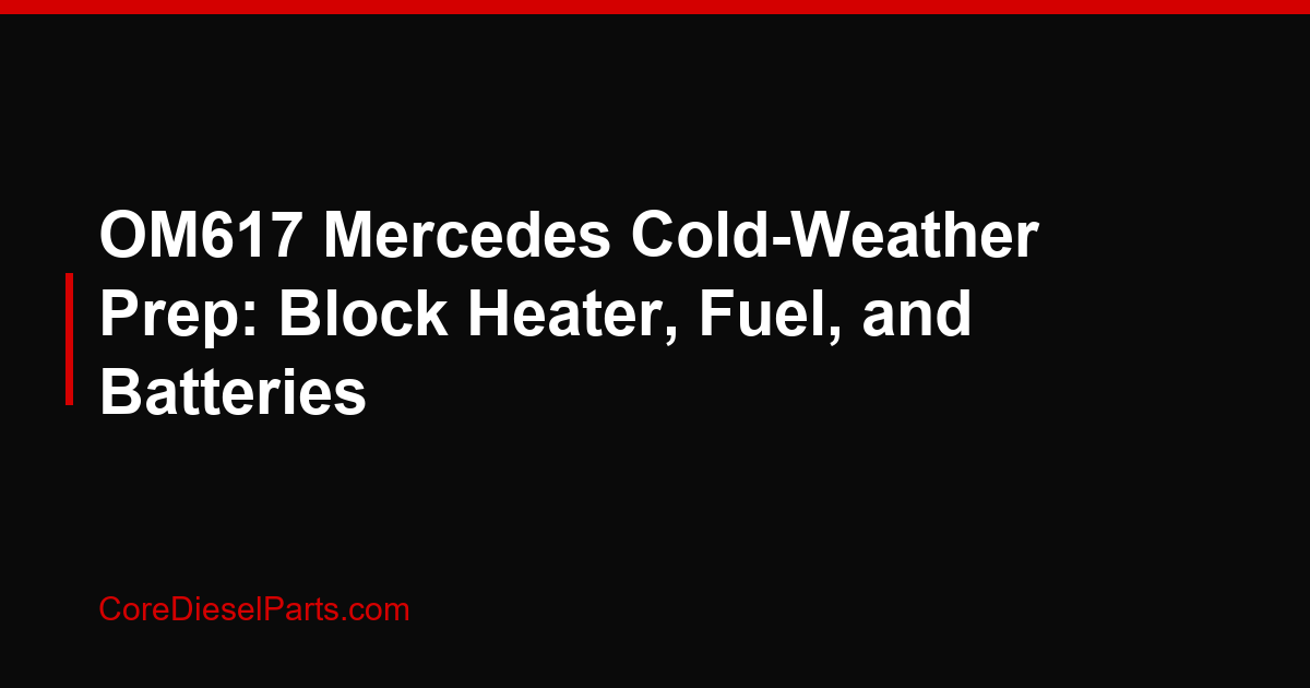OM617 Mercedes Cold-Weather Prep: Block Heater, Fuel, and Batteries