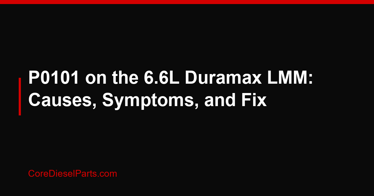 P0101 on the 6.6L Duramax LMM: Causes, Symptoms, and Fix