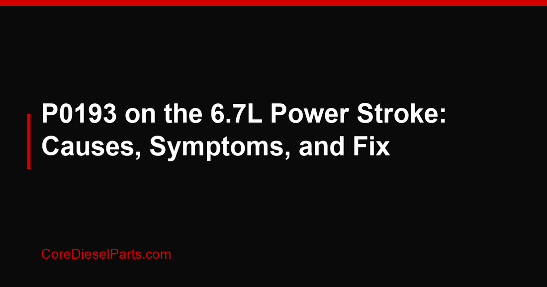 P0193 on the 6.7L Power Stroke: Causes, Symptoms, and Fix