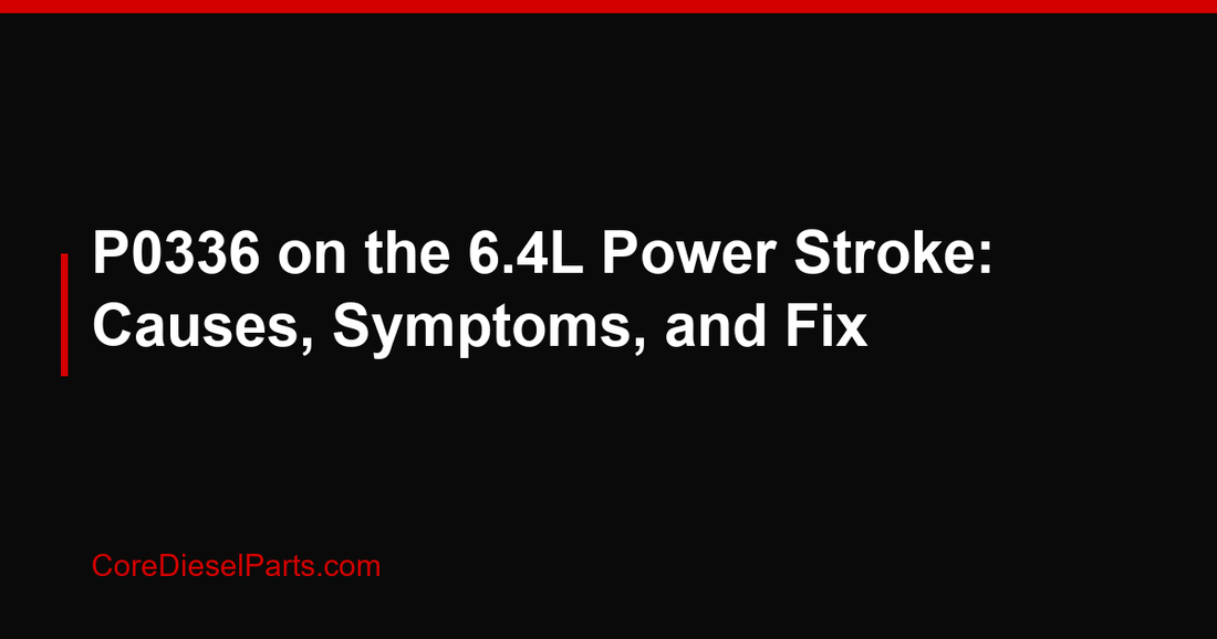 P0336 on the 6.4L Power Stroke: Causes, Symptoms, and Fix