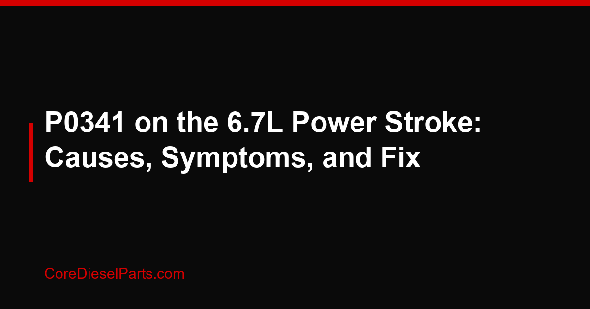 P0341 on the 6.7L Power Stroke: Causes, Symptoms, and Fix