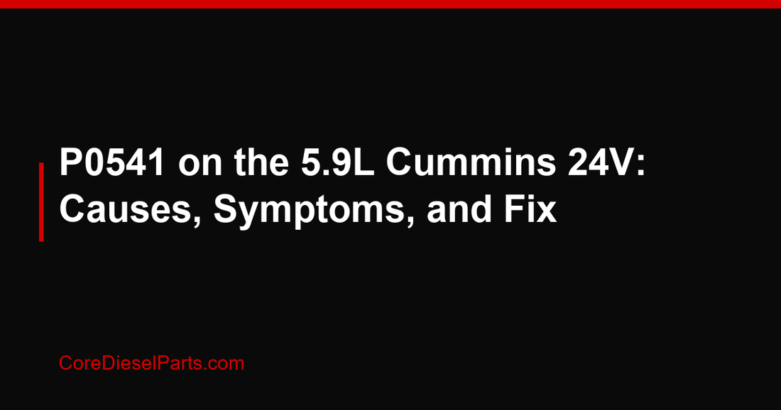 P0541 on the 5.9L Cummins 24V: Causes, Symptoms, and Fix