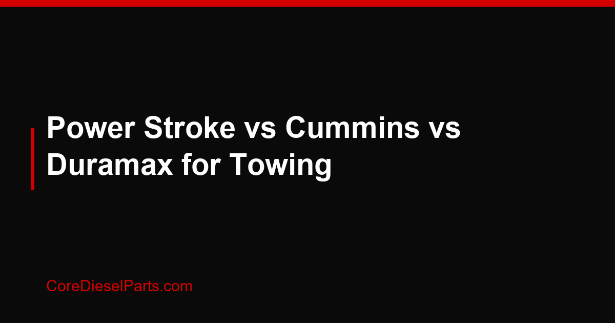 Power Stroke vs Cummins vs Duramax for Towing