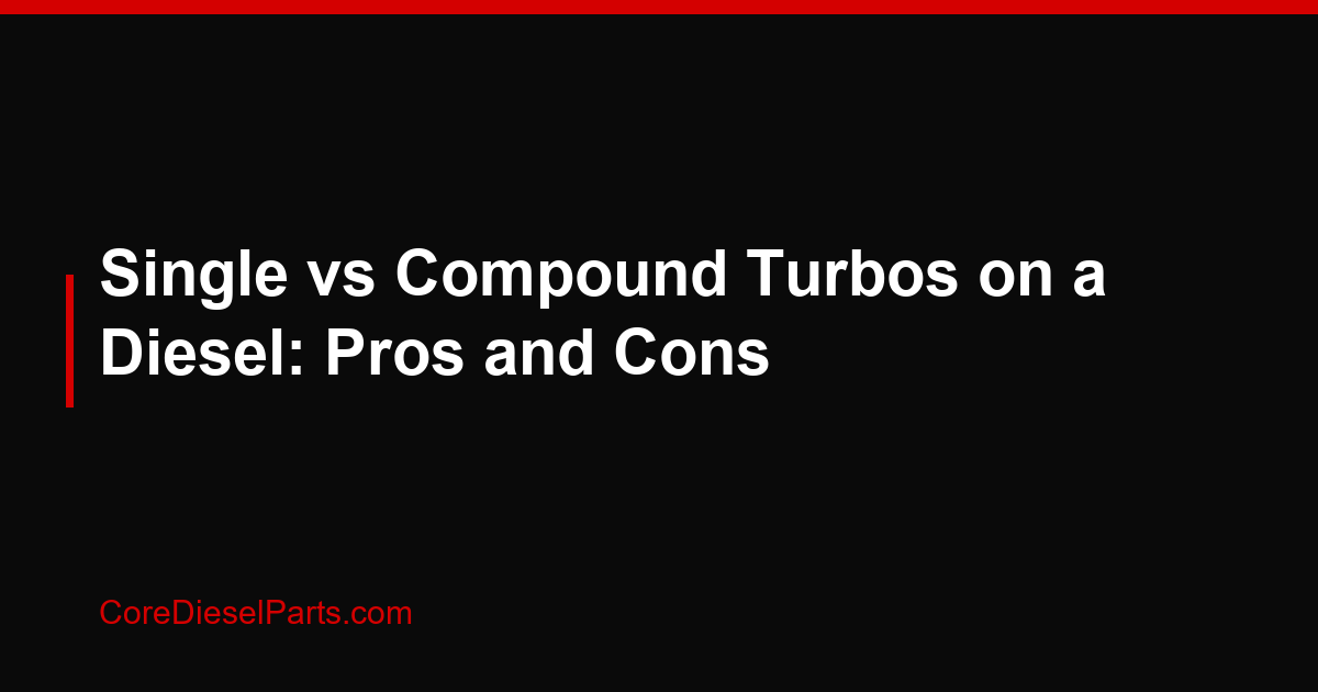 Single vs Compound Turbos on a Diesel: Pros and Cons
