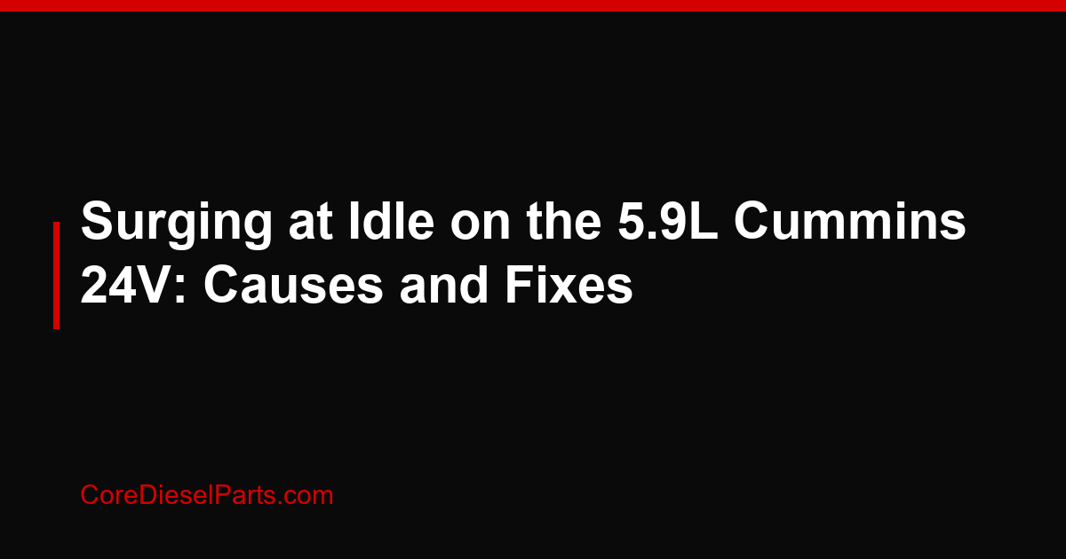 Surging at Idle on the 5.9L Cummins 24V: Causes and Fixes