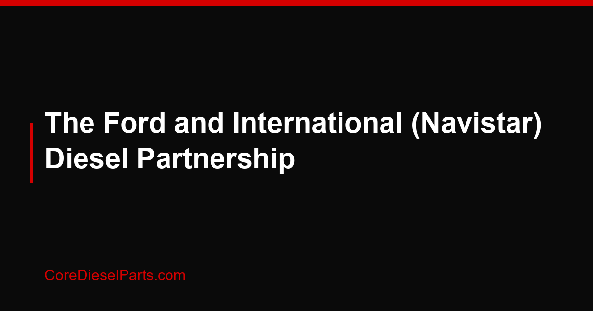 The Ford and International (Navistar) Diesel Partnership