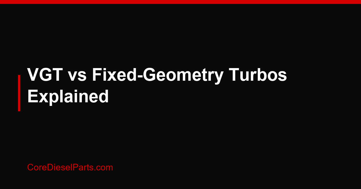 VGT vs Fixed-Geometry Turbos Explained