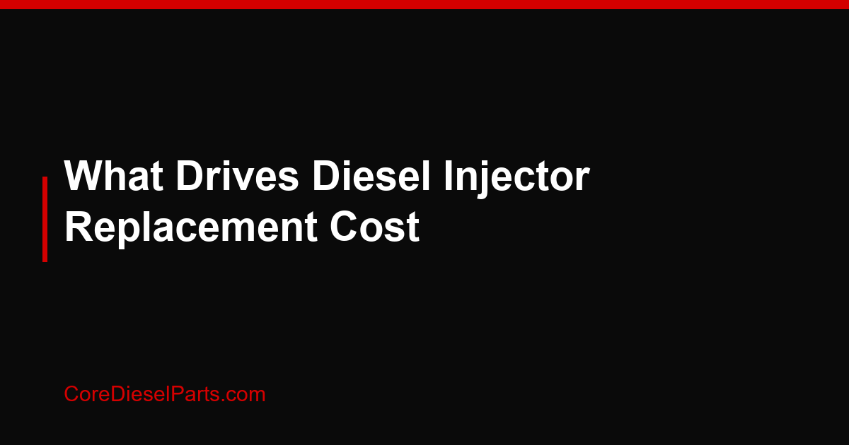 What Drives Diesel Injector Replacement Cost