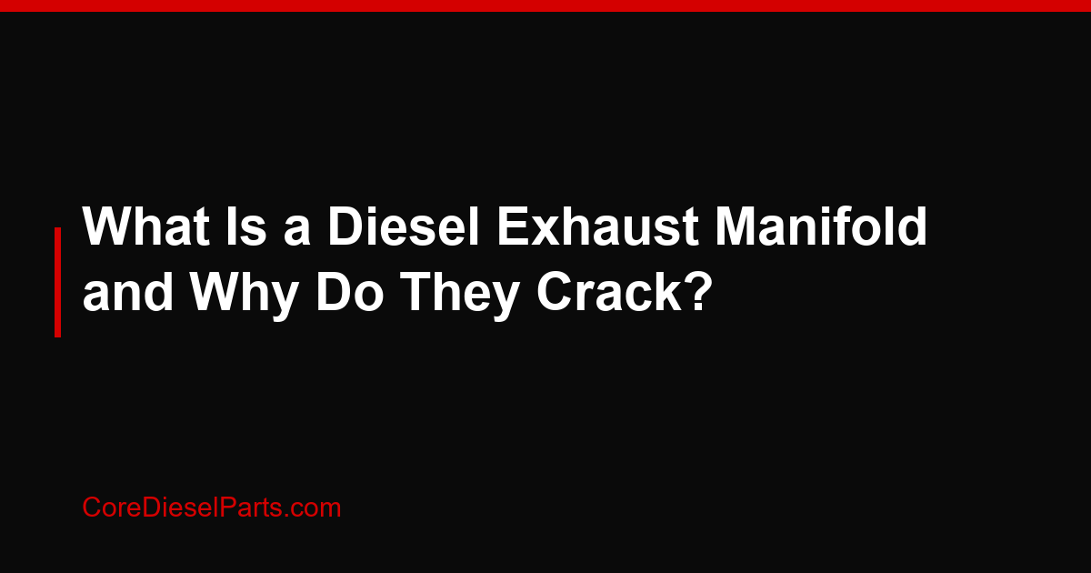 What Is a Diesel Exhaust Manifold and Why Do They Crack?