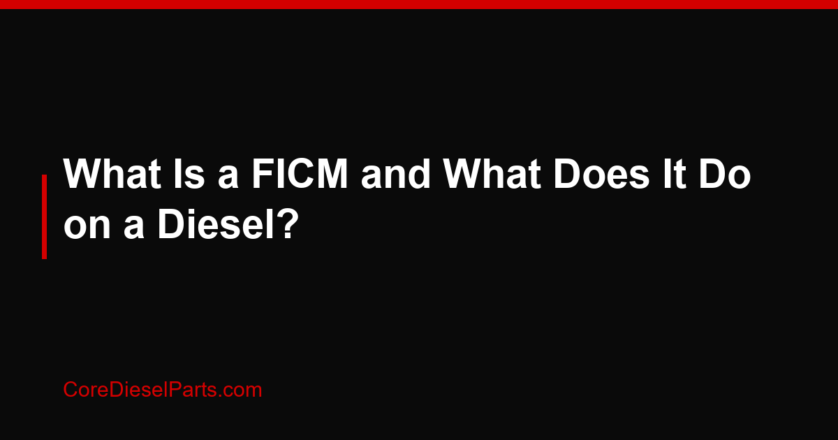 What Is a FICM and What Does It Do on a Diesel?