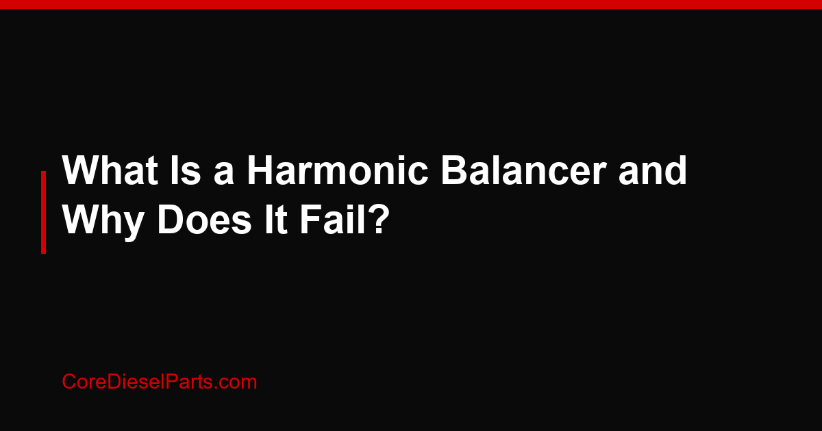 What Is a Harmonic Balancer and Why Does It Fail?