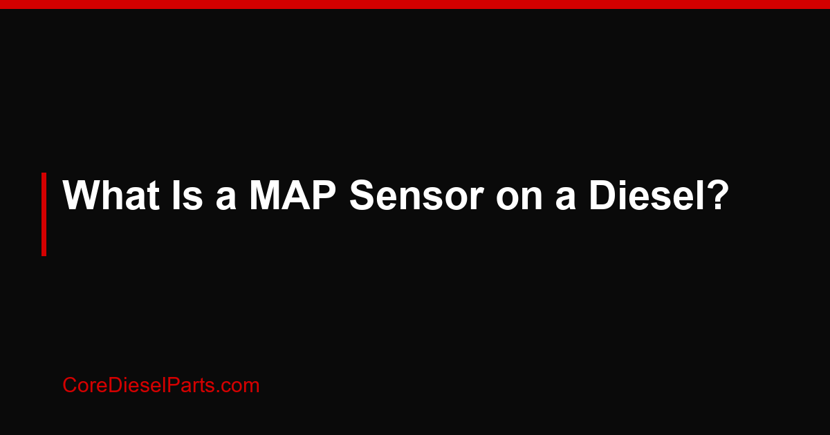 What Is a MAP Sensor on a Diesel?