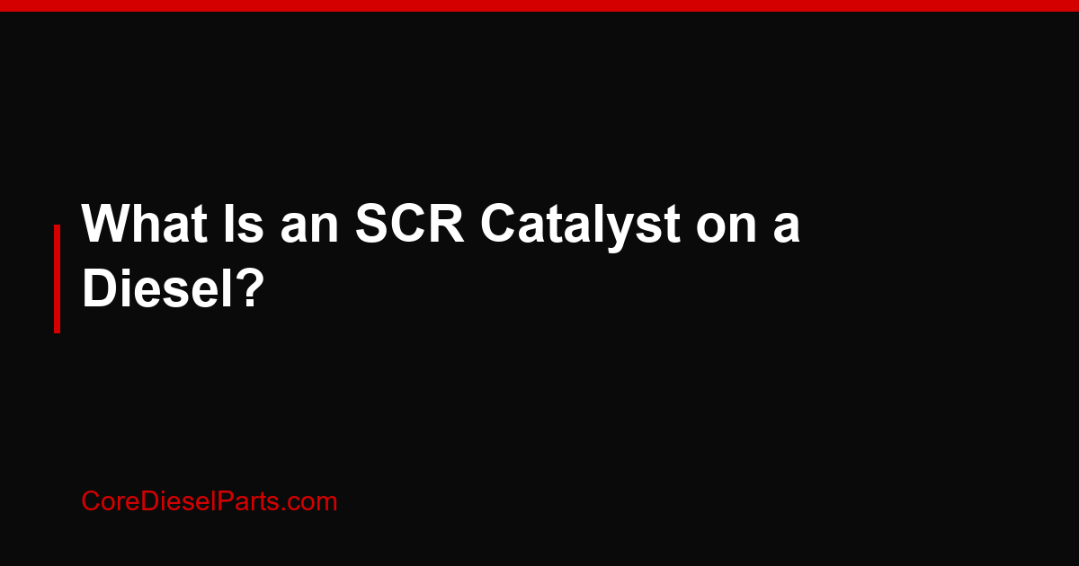 What Is an SCR Catalyst on a Diesel?
