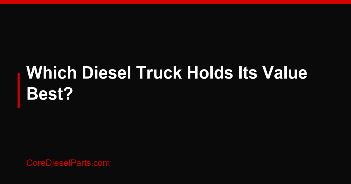 Which Diesel Truck Holds Its Value Best?
