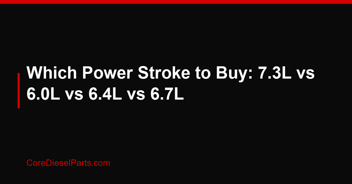 Which Power Stroke to Buy: 7.3L vs 6.0L vs 6.4L vs 6.7L