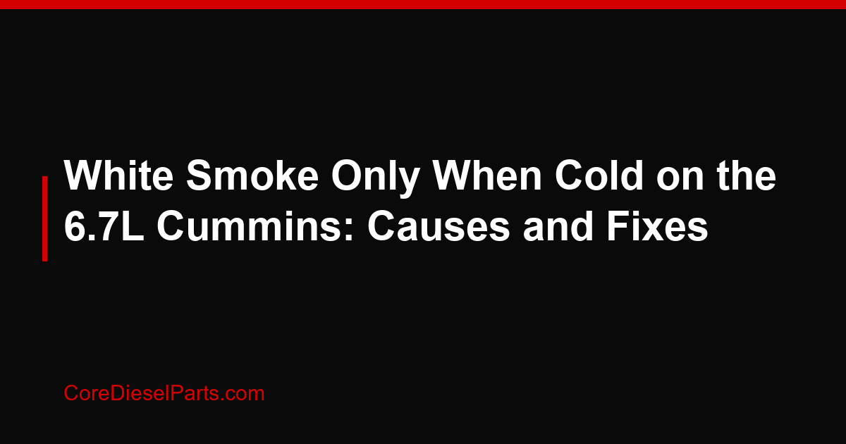 White Smoke Only When Cold on the 6.7L Cummins: Causes and Fixes