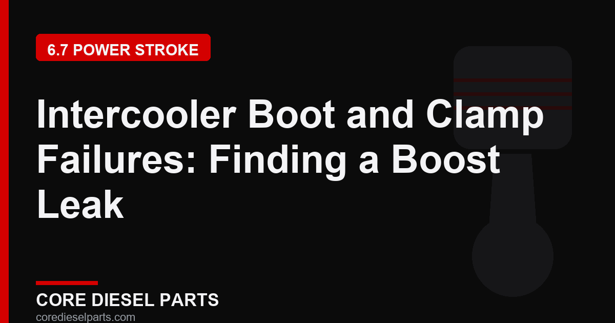 Intercooler Boot and Clamp Failures: Finding a Boost Leak