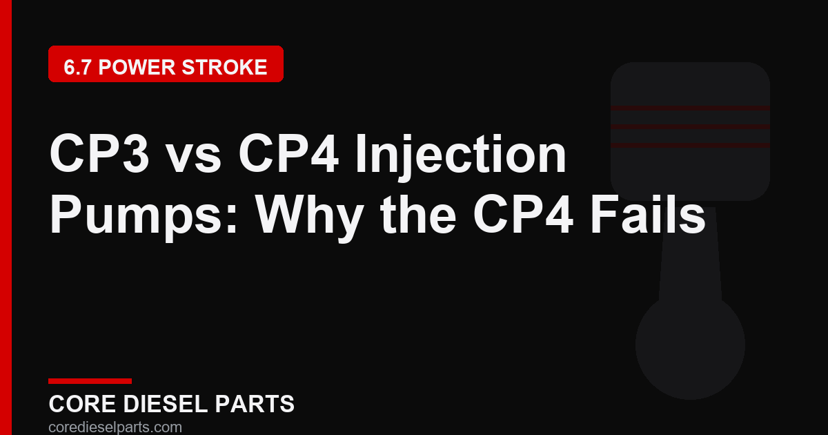 CP3 vs CP4 Injection Pumps: Why the CP4 Fails
