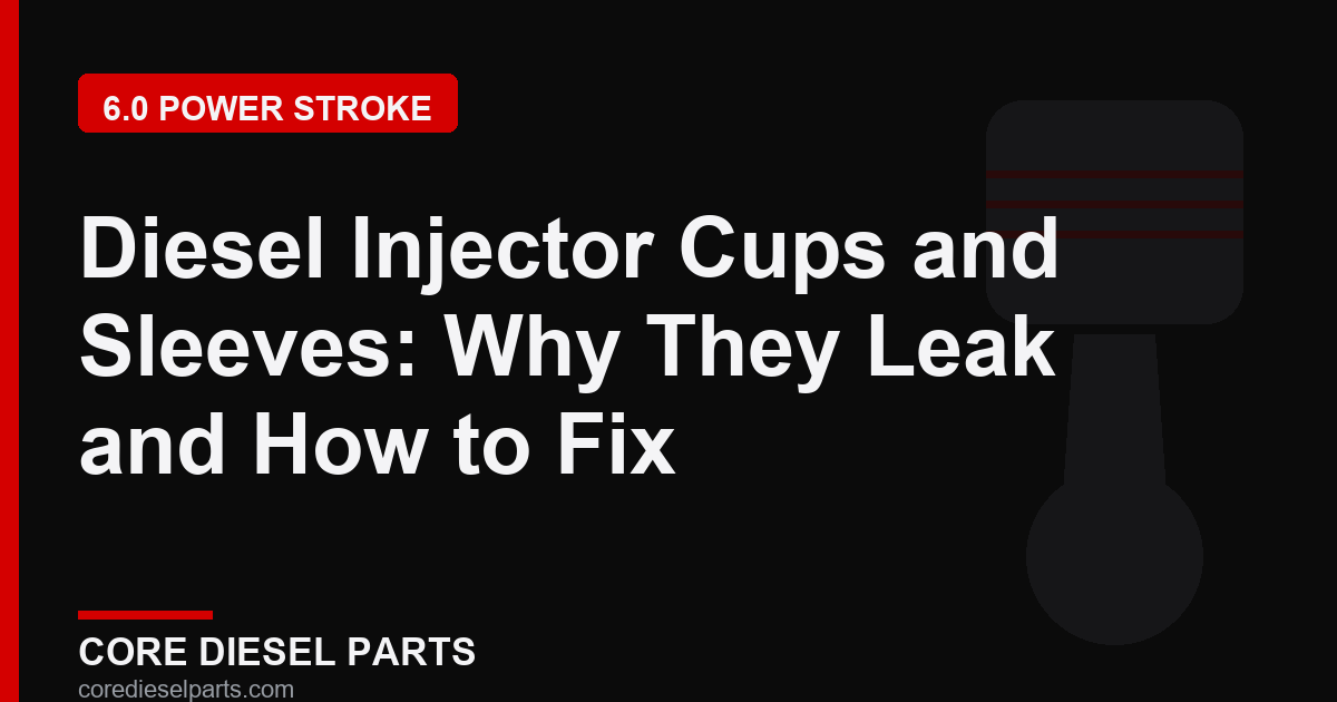 Diesel Injector Cups and Sleeves: Why They Leak and How to Fix
