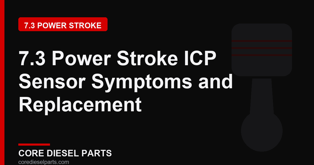7.3 Power Stroke ICP Sensor Symptoms and Replacement