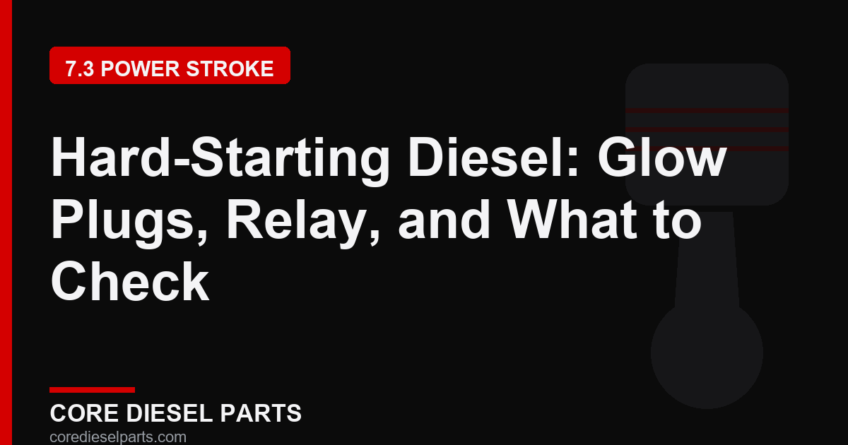 Hard-Starting Diesel: Glow Plugs, Relay, and What to Check